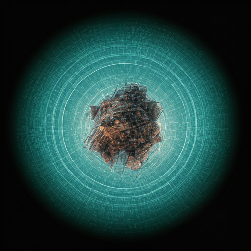 AI particle sphere — fractal mesh visualization